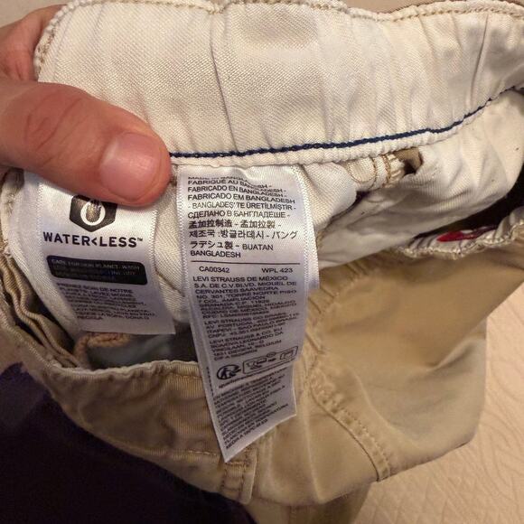 Levi's XX Chino Jogger Men's Pants Khaki Cotton Elastic Size Small S - Picture 7 of 8